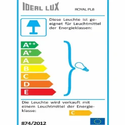 Deckenleuchten|IDEAL LUX Deckenleuchte Royal PL8 Klar