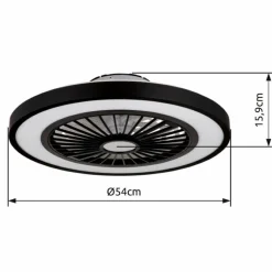 Globo Ventilatoren-Deckenventilator Blizzak Schwarz