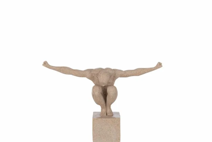 DAHEIM Dekofiguren-Deko-Figur Athlet 23 cm Sand