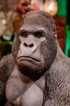 KARE DESIGN Dekofiguren Tiere & Pflanzen-Deko-Figur Gorilla XL Schwarz