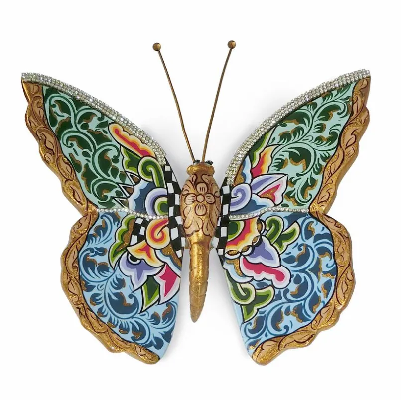 Toms Company Dekofiguren Tiere & Pflanzen-Deko-Figur Madame Butterfly 22 x 22 cm Bunt