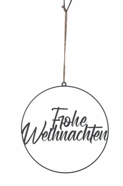 Für Den Weihnachtsbaum| Deko-Hänger Frohe Weihnachten Ø 24,8 cm Schwarz