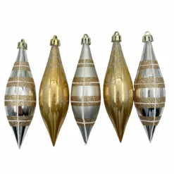 Für Den Weihnachtsbaum-Deko-Hänger Funkelndes Zuhause 5tlg. Gold