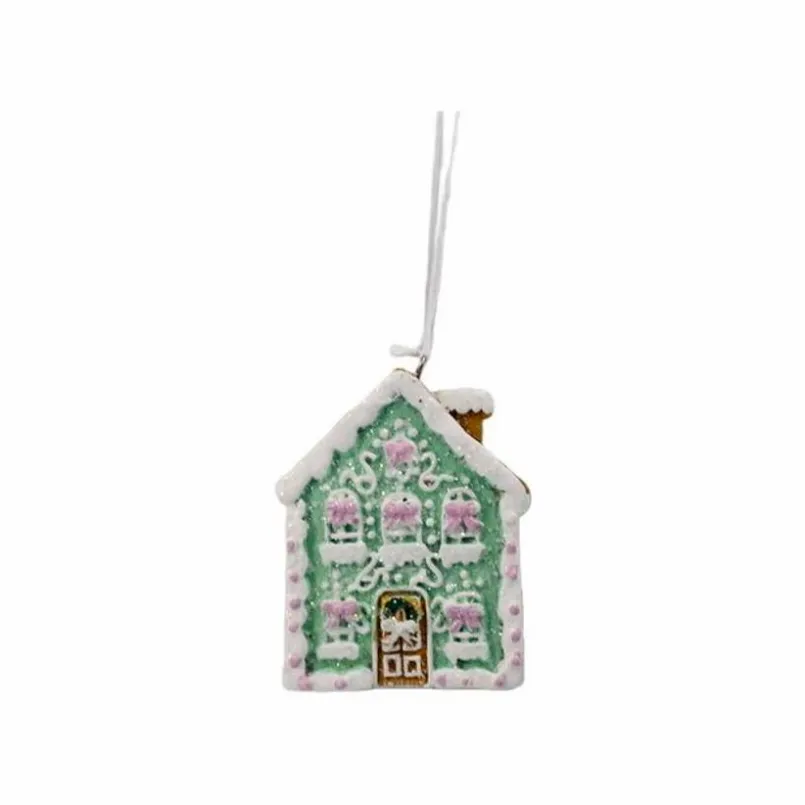 Für Den Weihnachtsbaum| Deko-Hänger Haus 10 cm Rosa