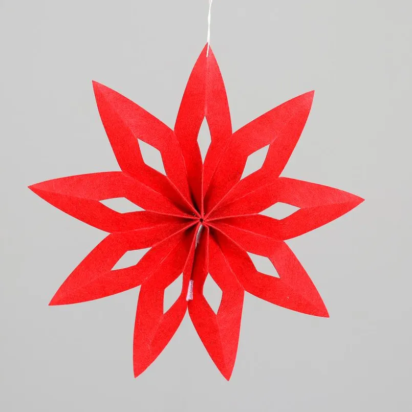 Hängende Deko| Deko-Hänger Stern Ø 32 cm Rot