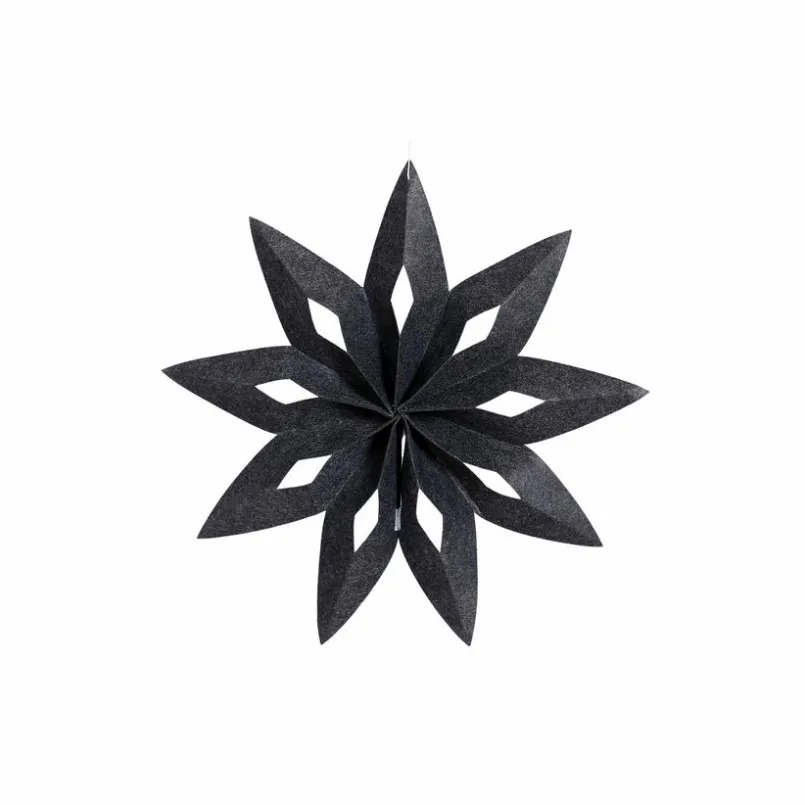 Hängende Deko-Deko-Hänger Stern Ø 50 cm Schwarz