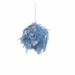 Für Den Weihnachtsbaum-Deko-Hänger Stoffkugel 8 cm Blau