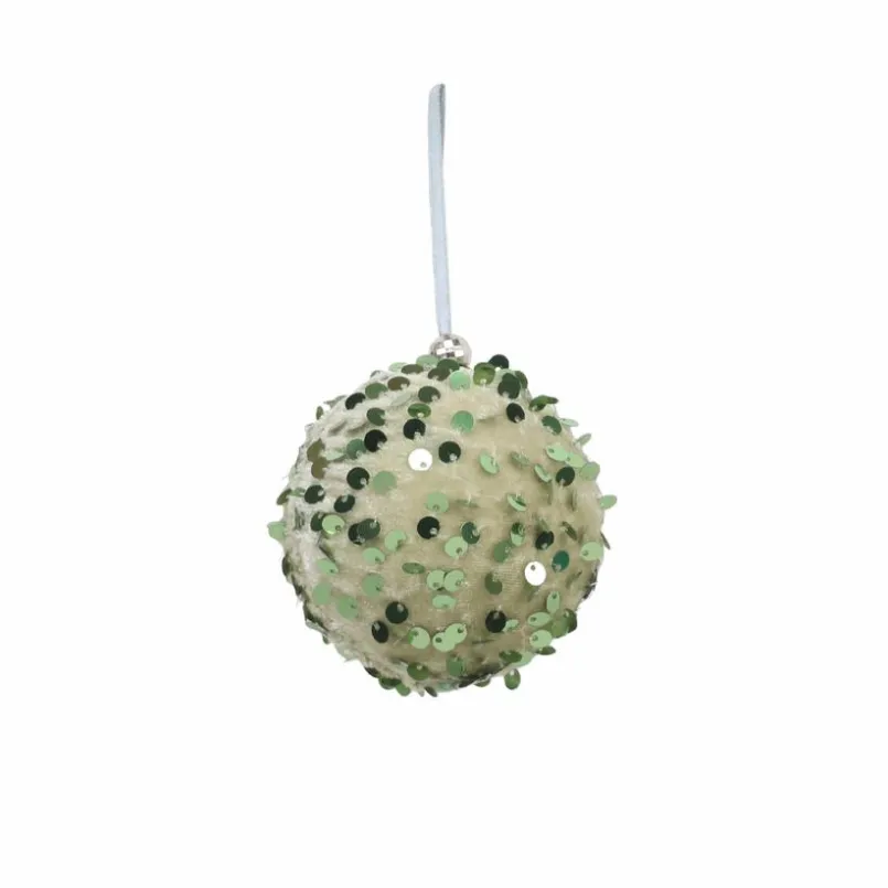 Für Den Weihnachtsbaum-Deko-Hänger Stoffkugel 7 cm Grün