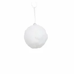 Für Den Weihnachtsbaum-Deko-Hänger Stoffkugel 7 cm Weiß