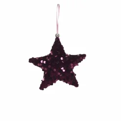 Für Den Weihnachtsbaum-Deko-Hänger Stoffstern 12 cm Lila