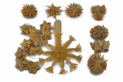 Für Den Weihnachtsbaum| Deko-Hänger Stroh 35tlg. Beige