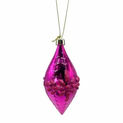 Für Den Weihnachtsbaum| Deko-Hänger Tropfenform 11,5 cm Rosa