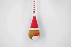 Für Den Weihnachtsbaum| Deko-Hänger Weihnachtsmannkopf 6,3 cm Rot