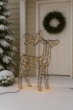 DesignLive Leuchtobjekte-Deko-Leuchte Hirsch Schwarz
