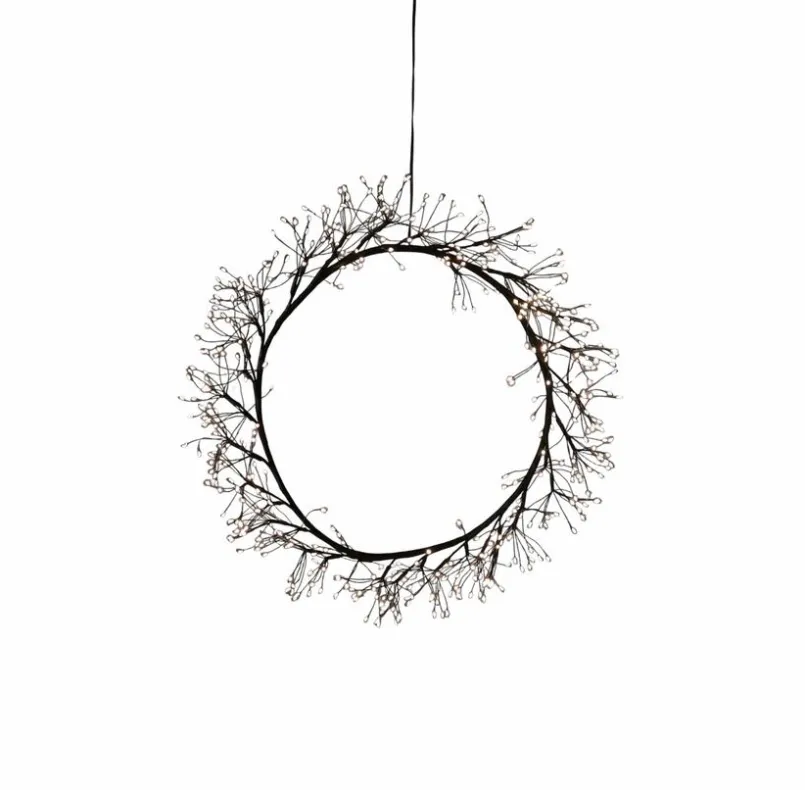 AM Design Leuchtobjekte-Deko-Leuchte Kranz Ø 30 cm Schwarz