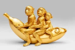 KARE DESIGN Dekofiguren Tiere & Pflanzen-Deko-Objekt Banana Ride Gold