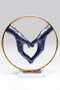 KARE DESIGN Dekofiguren-Deko-Objekt Heart Hand Blau