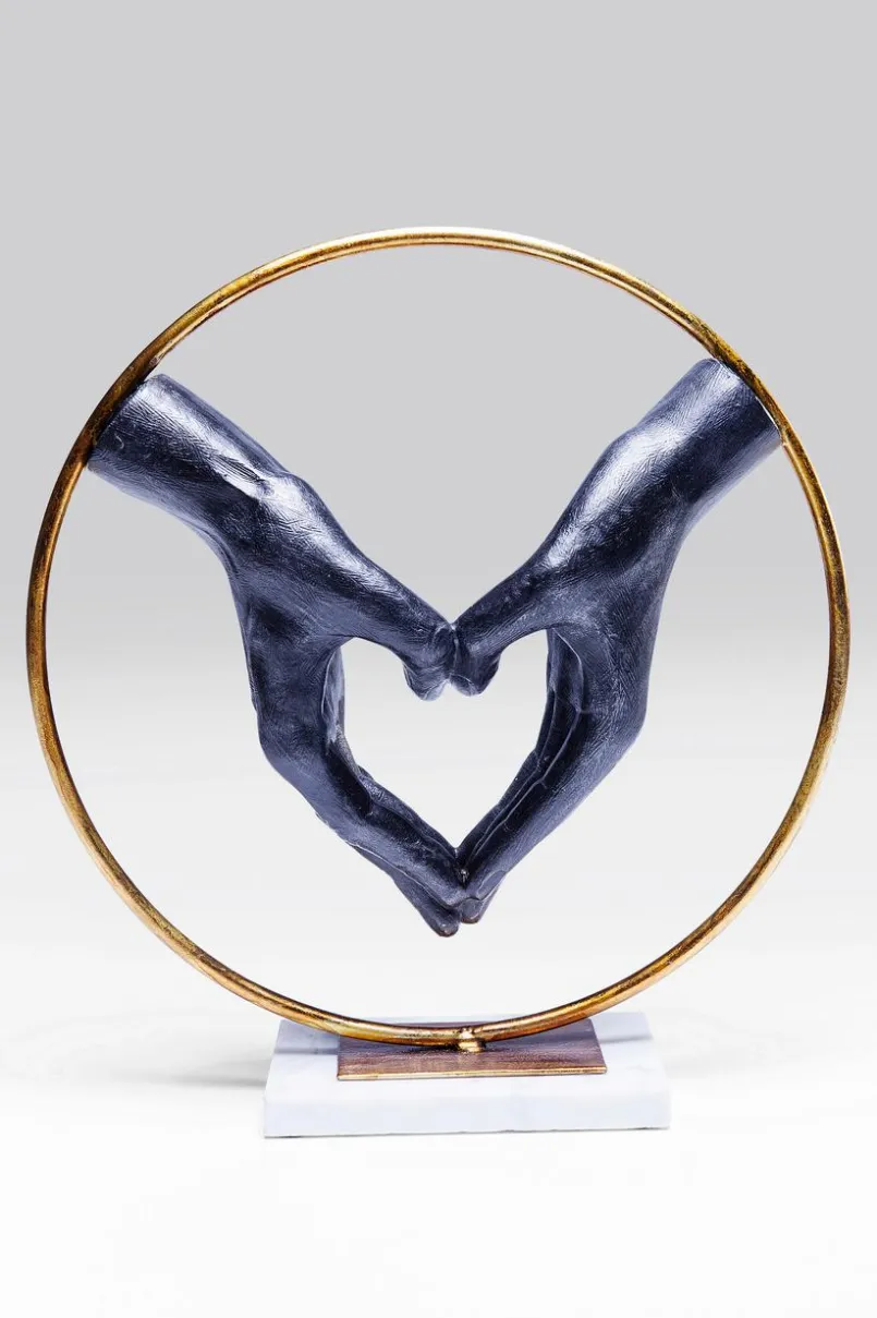 KARE DESIGN Dekofiguren-Deko-Objekt Heart Hand Blau