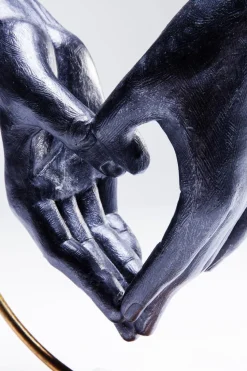 KARE DESIGN Dekofiguren-Deko-Objekt Heart Hand Blau