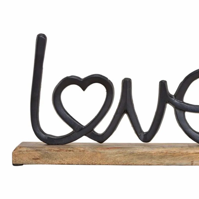 Dekofiguren-Deko-Objekt Love 33 x 18 cm Braun