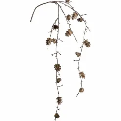 Leonardo Dekorationsartikel|Dekofiguren Tiere & Pflanzen-Deko-Zweig Zapfen - Silenzio 80 cm Braun