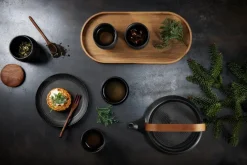 ASA Selection Geschirr-Dessertteller Japandi Ø 17,5 cm Schwarz