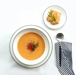 Geschirr|ASA Selection Dessertteller Ligne Noire Ø 14,5 cm Weiß