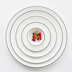 Geschirr|ASA Selection Dessertteller Ligne Noire Ø 14,5 cm Weiß