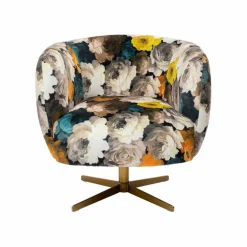 KARE DESIGN Sessel-Drehsessel Peony Flower 84685 Bunt