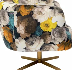 KARE DESIGN Sessel-Drehsessel Peony Flower 84685 Bunt