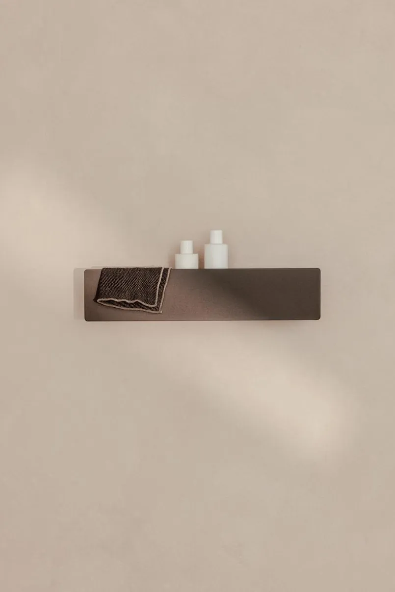 Badzubehör|Metallbude Duschablage Shea 50 - ohne Bohren Chocolate