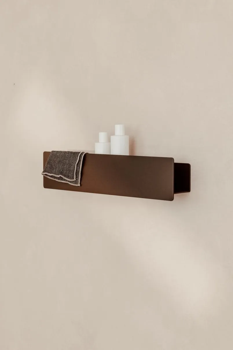 Badzubehör|Metallbude Duschablage Shea 50 - ohne Bohren Chocolate