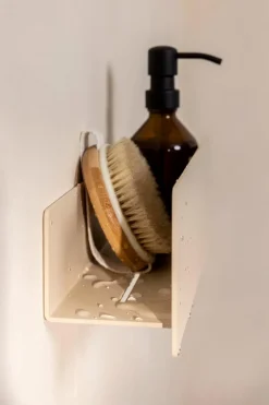 Badzubehör|Metallbude Duschablage Shea 50 - ohne Bohren Cashew