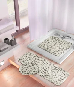 Kleine Wolke Badteppiche|Badteppiche-Duscheinlage Stepstone 55 x 55 cm Grau