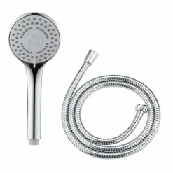 WENKO Badzubehör-Duschkopf-Set Basic Line Silber
