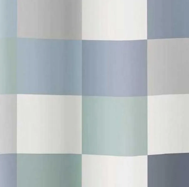 Duschvorhänge|Kleine Wolke Duschvorhang Check 180 x 200 cm Blau