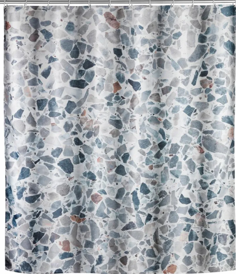 Duschvorhänge|WENKO Duschvorhang Terrazzo 180 x 200 cm Grau