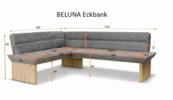 Sitzbänke-Eckbank Beluna Grau