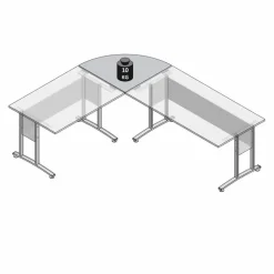 Schreibtische|Büromöbel-Serien|FMD Eckplatte Calvia, 80 x 80 cm Weiß