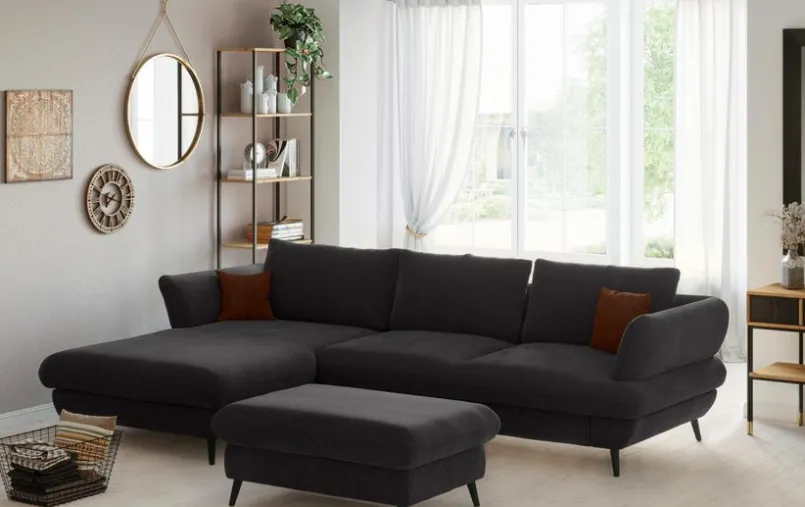 COTTA Schlafsofas|Schlafsofas-Ecksofa Balou Black