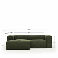 Sofas & Couches|Kave Home Ecksofa Blok Grün