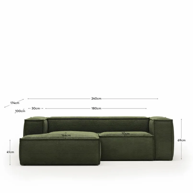 Sofas & Couches|Kave Home Ecksofa Blok Grün
