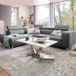 SOMETA Sofas & Couches-Ecksofa Cancun Mittelgrau