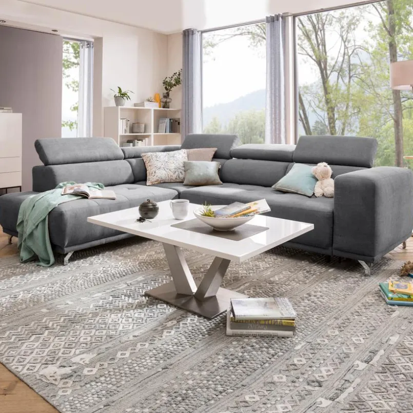 SOMETA Sofas & Couches-Ecksofa Cancun Mittelgrau