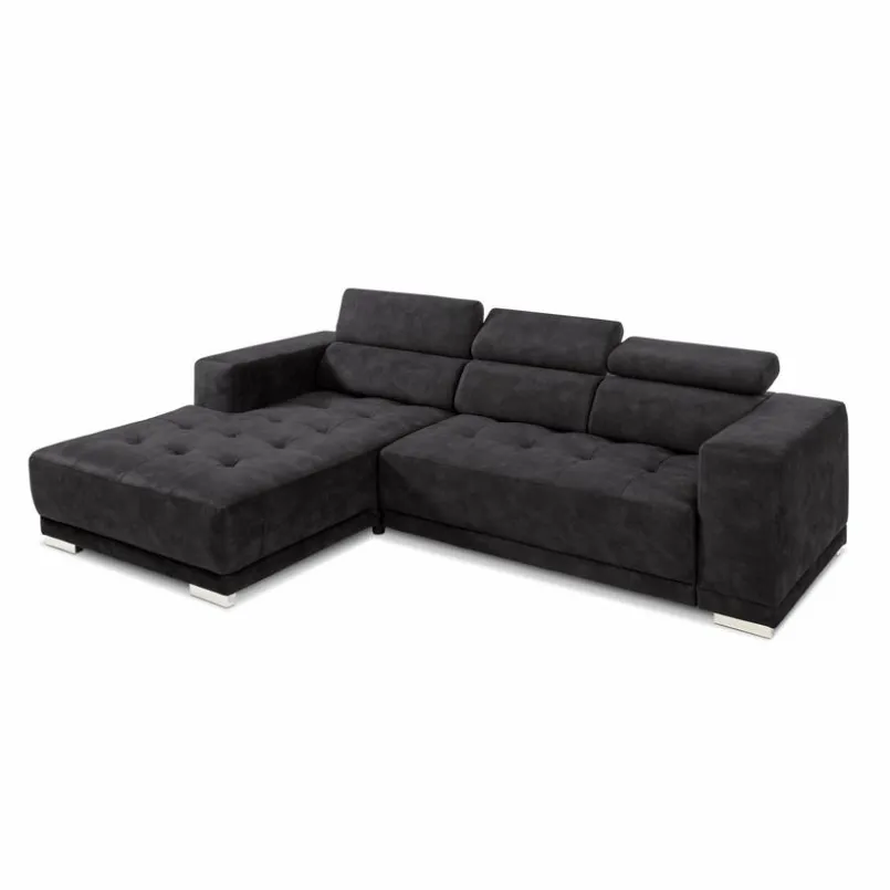SOMETA Sofas & Couches-Ecksofa Cocoon Samt Graphit