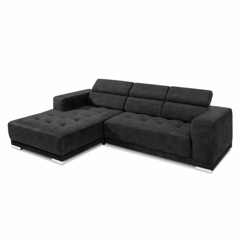 SOMETA Sofas & Couches-Ecksofa Cocoon Samt Graphit