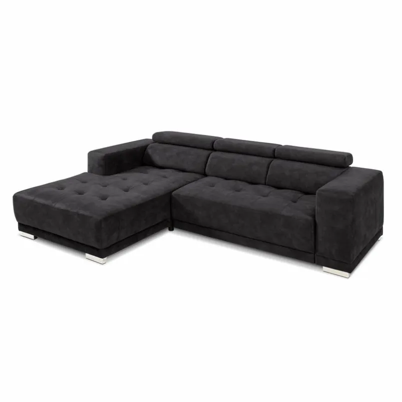 SOMETA Sofas & Couches-Ecksofa Cocoon Samt Graphit