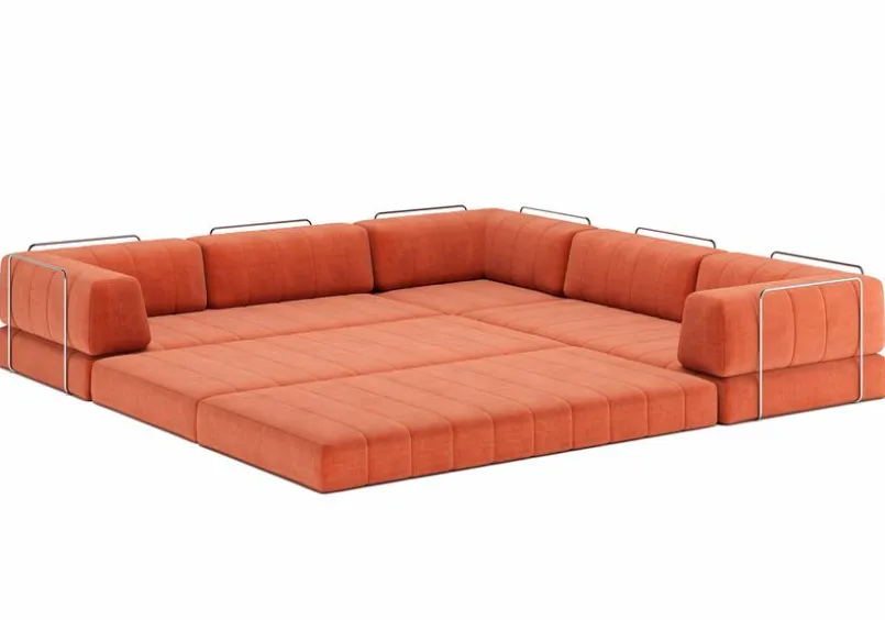 INNOVATION LIVING Schlafsofas|Schlafsofas-Ecksofa Corner CozyPad Rust Orange