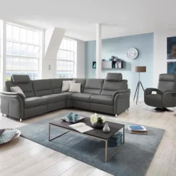 ComfortPlan Sofas & Couches-Ecksofa Dakota L Grau
