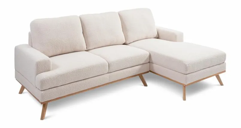 Sofas & Couches-Ecksofa Dan Creme